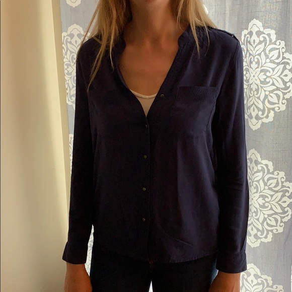 Navy blue banana republic button down - Picture 8 of 8